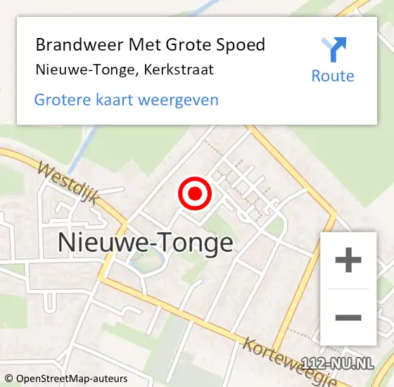 Locatie op kaart van de 112 melding: Brandweer Met Grote Spoed Naar Nieuwe-Tonge, Kerkstraat op 12 januari 2022 08:21