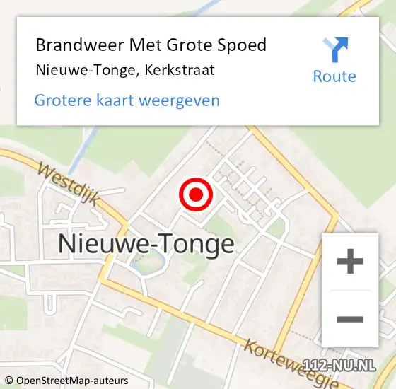 Locatie op kaart van de 112 melding: Brandweer Met Grote Spoed Naar Nieuwe-Tonge, Kerkstraat op 12 januari 2022 08:31