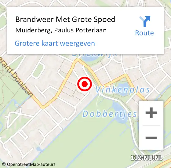 Locatie op kaart van de 112 melding: Brandweer Met Grote Spoed Naar Muiderberg, Paulus Potterlaan op 12 januari 2022 10:12