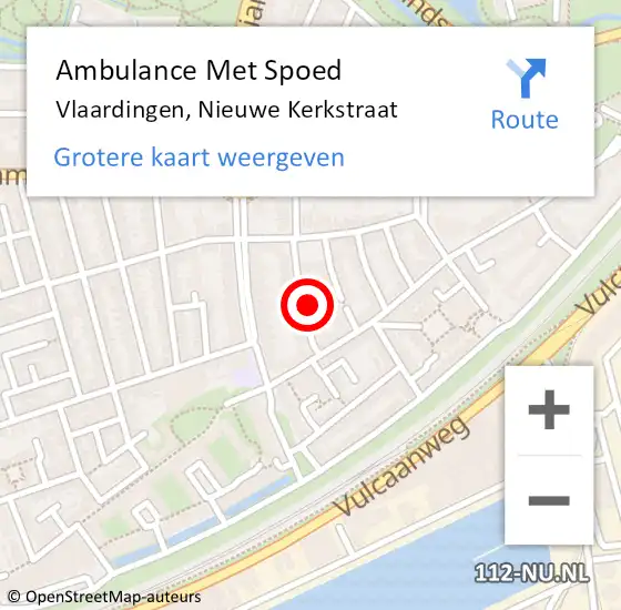 Locatie op kaart van de 112 melding: Ambulance Met Spoed Naar Vlaardingen, Nieuwe Kerkstraat op 13 januari 2022 05:48