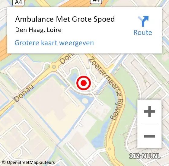 Locatie op kaart van de 112 melding: Ambulance Met Grote Spoed Naar Den Haag, Loire op 13 januari 2022 08:36