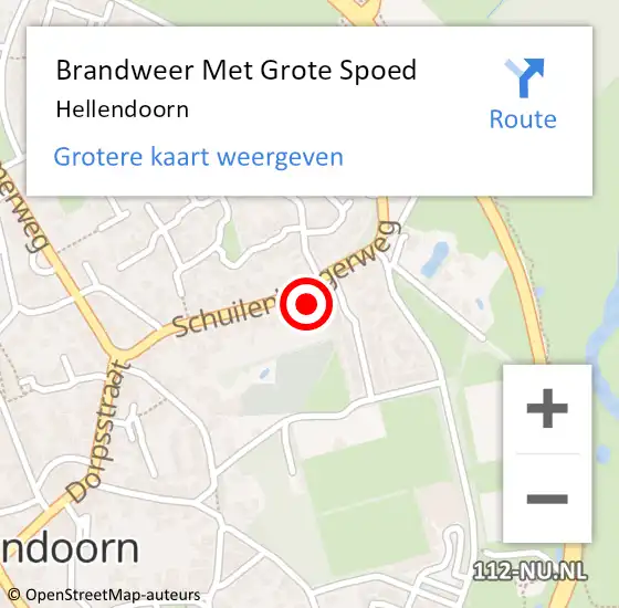 Locatie op kaart van de 112 melding: Brandweer Met Grote Spoed Naar Hellendoorn op 13 januari 2022 16:31