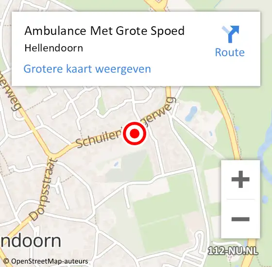 Locatie op kaart van de 112 melding: Ambulance Met Grote Spoed Naar Hellendoorn op 13 januari 2022 16:46