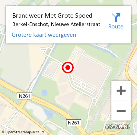 Locatie op kaart van de 112 melding: Brandweer Met Grote Spoed Naar Berkel-Enschot, Nieuwe Atelierstraat op 14 januari 2022 03:56