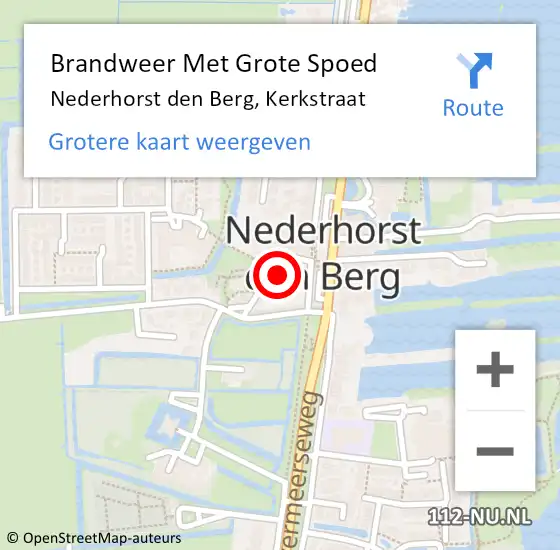 Locatie op kaart van de 112 melding: Brandweer Met Grote Spoed Naar Nederhorst den Berg, Kerkstraat op 14 januari 2022 21:34