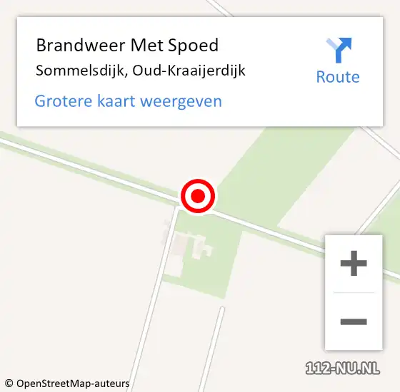 Locatie op kaart van de 112 melding: Brandweer Met Spoed Naar Sommelsdijk, Oud-Kraaijerdijk op 15 januari 2022 10:18