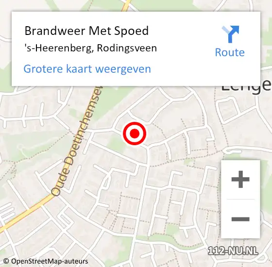 Locatie op kaart van de 112 melding: Brandweer Met Spoed Naar 's-Heerenberg, Rodingsveen op 15 januari 2022 12:01