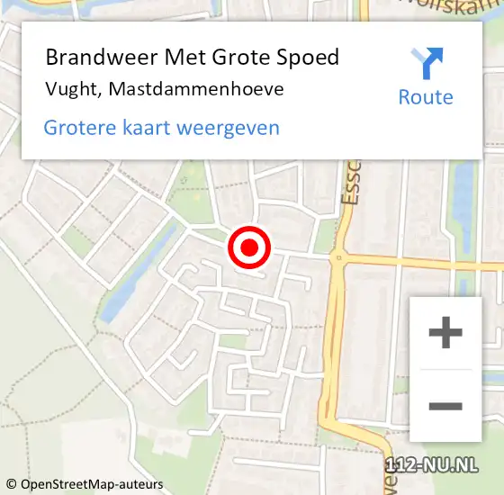 Locatie op kaart van de 112 melding: Brandweer Met Grote Spoed Naar Vught, Mastdammenhoeve op 15 januari 2022 18:25