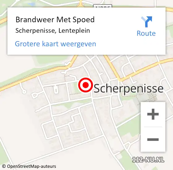 Locatie op kaart van de 112 melding: Brandweer Met Spoed Naar Scherpenisse, Lenteplein op 15 januari 2022 22:04