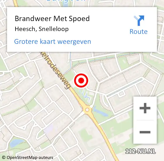 Locatie op kaart van de 112 melding: Brandweer Met Spoed Naar Heesch, Snelleloop op 15 januari 2022 23:41