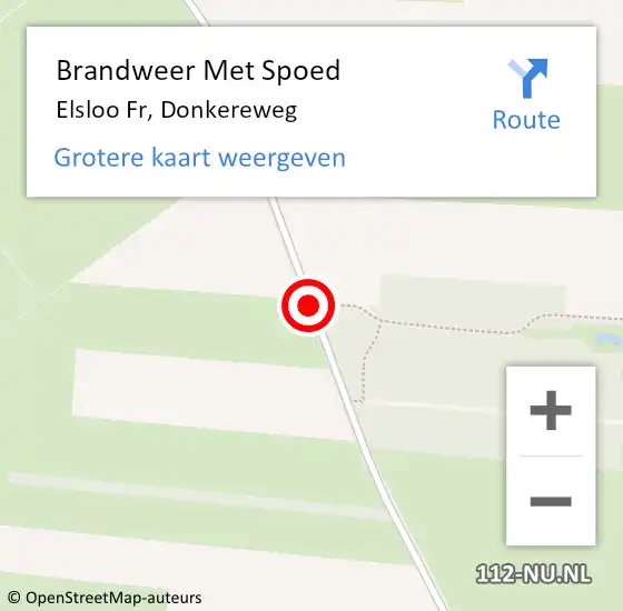 Locatie op kaart van de 112 melding: Brandweer Met Spoed Naar Elsloo Fr, Donkereweg op 5 juli 2014 13:27