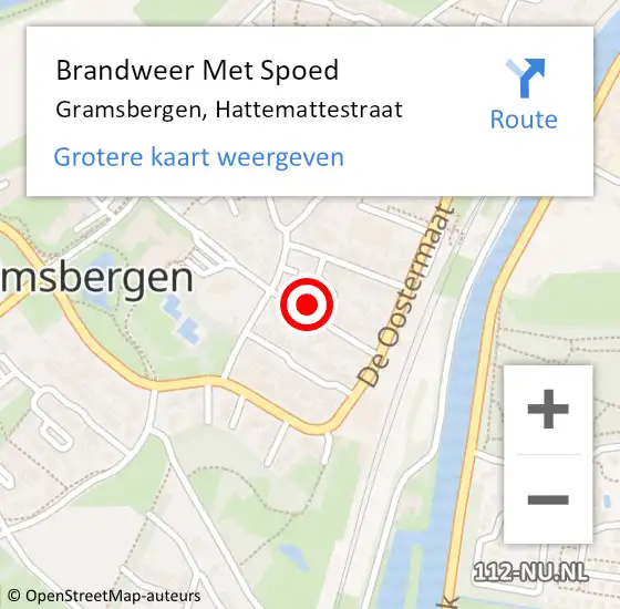 Locatie op kaart van de 112 melding: Brandweer Met Spoed Naar Gramsbergen, Hattemattestraat op 5 juli 2014 15:16