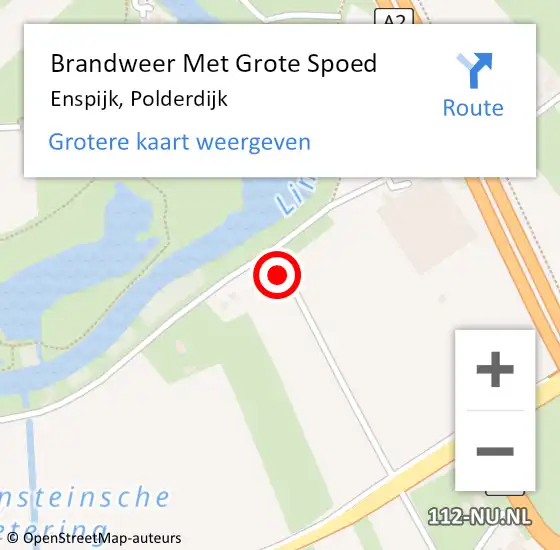 Locatie op kaart van de 112 melding: Brandweer Met Grote Spoed Naar Enspijk, Polderdijk op 18 januari 2022 02:59