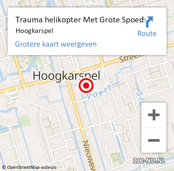 Locatie op kaart van de 112 melding: Trauma helikopter Met Grote Spoed Naar Hoogkarspel op 18 januari 2022 03:17