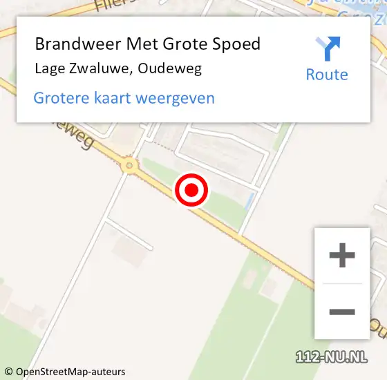 Locatie op kaart van de 112 melding: Brandweer Met Grote Spoed Naar Lage Zwaluwe, Oudeweg op 18 januari 2022 08:27