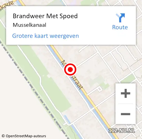 Locatie op kaart van de 112 melding: Brandweer Met Spoed Naar Musselkanaal op 18 januari 2022 14:43