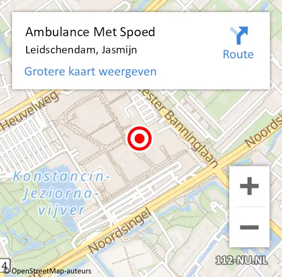 Locatie op kaart van de 112 melding: Ambulance Met Spoed Naar Leidschendam, Jasmijn op 18 januari 2022 15:03