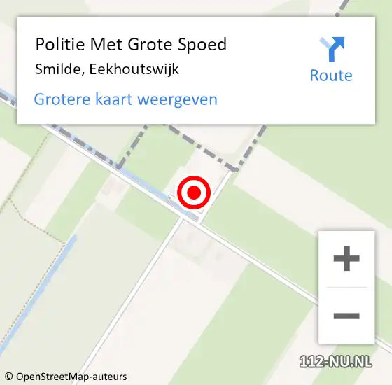 Locatie op kaart van de 112 melding: Politie Met Grote Spoed Naar Smilde, Eekhoutswijk op 18 januari 2022 15:32