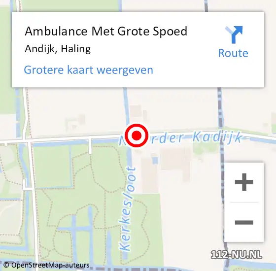 Locatie op kaart van de 112 melding: Ambulance Met Grote Spoed Naar Andijk, Haling op 19 januari 2022 00:34