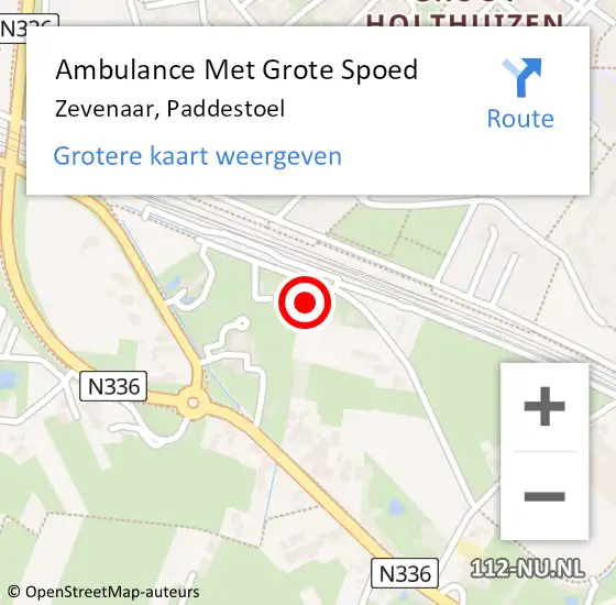 Locatie op kaart van de 112 melding: Ambulance Met Grote Spoed Naar Zevenaar, Paddestoel op 19 januari 2022 06:20