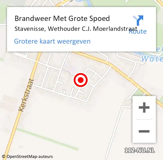 Locatie op kaart van de 112 melding: Brandweer Met Grote Spoed Naar Stavenisse, Wethouder C.J. Moerlandstraat op 19 januari 2022 06:40