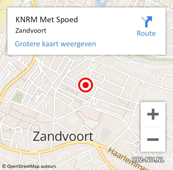 Locatie op kaart van de 112 melding: KNRM Met Spoed Naar Zandvoort op 19 januari 2022 10:39
