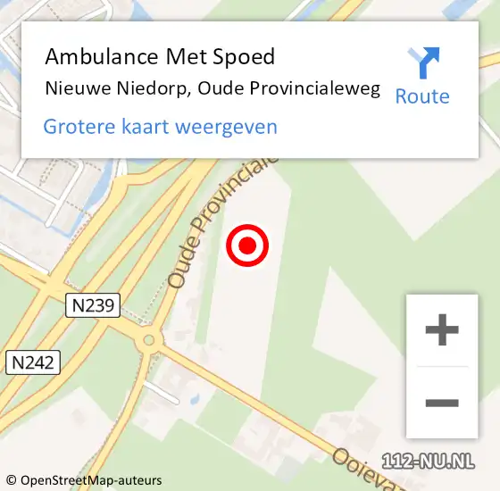 Locatie op kaart van de 112 melding: Ambulance Met Spoed Naar Nieuwe Niedorp, Oude Provincialeweg op 19 januari 2022 15:02