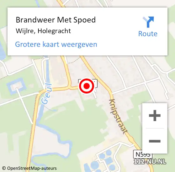 Locatie op kaart van de 112 melding: Brandweer Met Spoed Naar Wijlre, Holegracht op 19 januari 2022 19:44