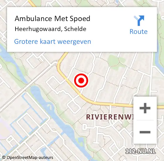 Locatie op kaart van de 112 melding: Ambulance Met Spoed Naar Heerhugowaard, Schelde op 20 januari 2022 23:37