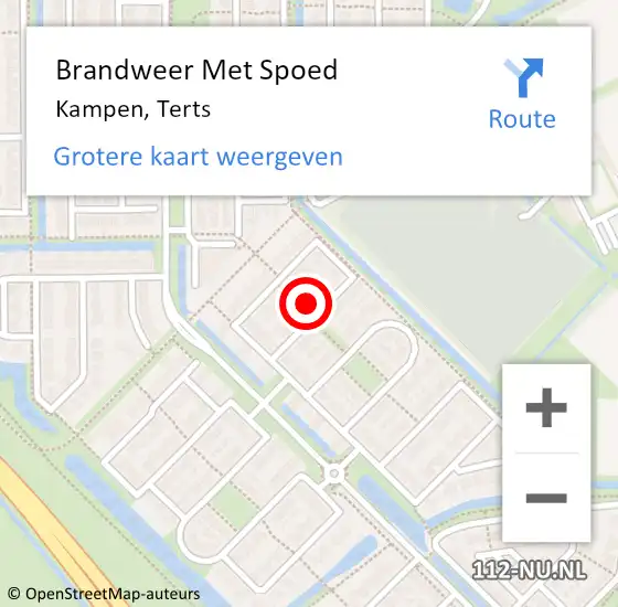 Locatie op kaart van de 112 melding: Brandweer Met Spoed Naar Kampen, Terts op 21 januari 2022 04:06