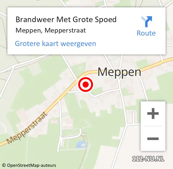 Locatie op kaart van de 112 melding: Brandweer Met Grote Spoed Naar Meppen, Mepperstraat op 21 januari 2022 05:19