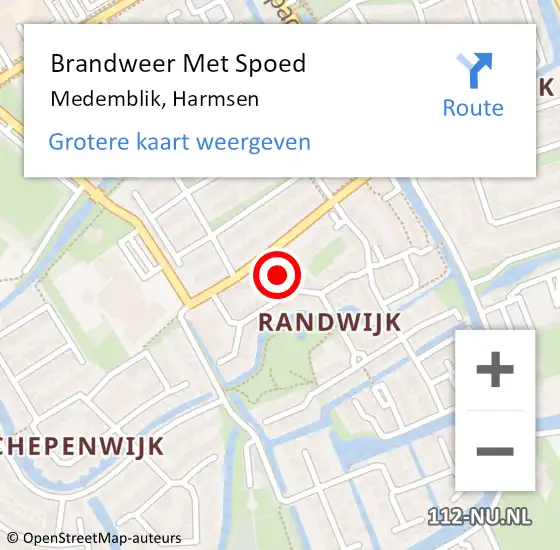 Locatie op kaart van de 112 melding: Brandweer Met Spoed Naar Medemblik, Harmsen op 21 januari 2022 08:34