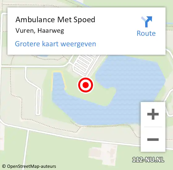 Locatie op kaart van de 112 melding: Ambulance Met Spoed Naar Vuren, Haarweg op 21 januari 2022 09:18