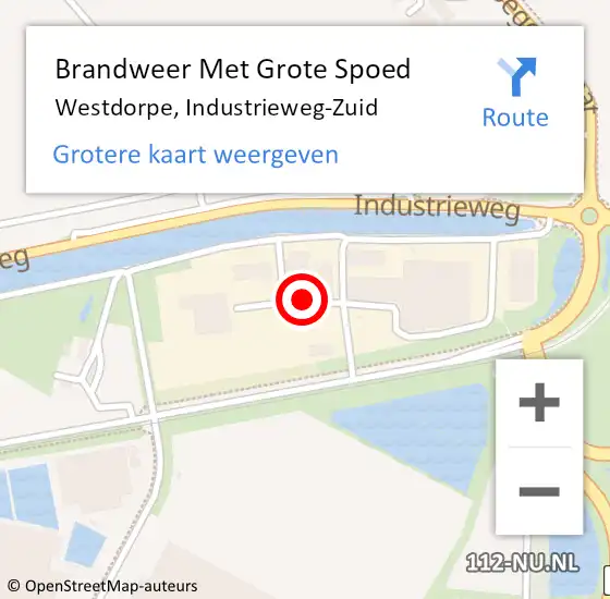 Locatie op kaart van de 112 melding: Brandweer Met Grote Spoed Naar Westdorpe, Industrieweg-Zuid op 21 januari 2022 11:01