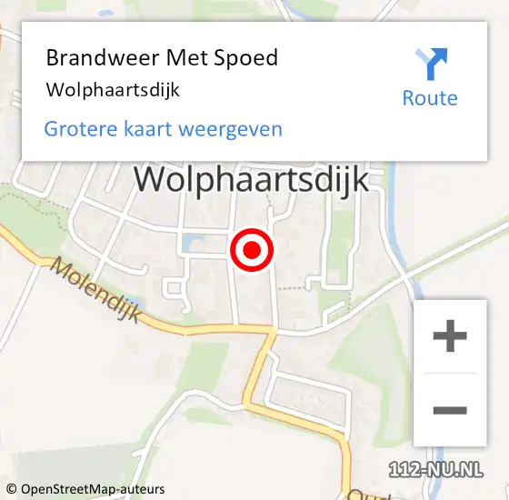 Locatie op kaart van de 112 melding: Brandweer Met Spoed Naar Wolphaartsdijk op 5 juli 2014 22:53