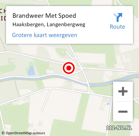 Locatie op kaart van de 112 melding: Brandweer Met Spoed Naar Haaksbergen, Langenbergweg op 21 januari 2022 12:50