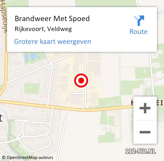 Locatie op kaart van de 112 melding: Brandweer Met Spoed Naar Rijkevoort, Veldweg op 21 januari 2022 13:52