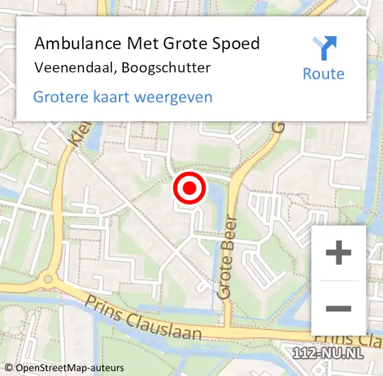 Locatie op kaart van de 112 melding: Ambulance Met Grote Spoed Naar Veenendaal, Boogschutter op 21 januari 2022 17:26