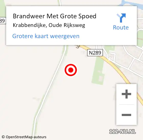 Locatie op kaart van de 112 melding: Brandweer Met Grote Spoed Naar Krabbendijke, Oude Rijksweg op 21 januari 2022 18:46