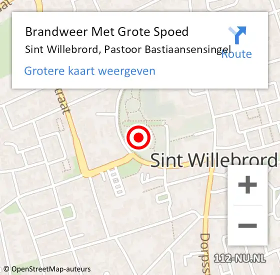 Locatie op kaart van de 112 melding: Brandweer Met Grote Spoed Naar Sint Willebrord, Pastoor Bastiaansensingel op 21 januari 2022 23:16