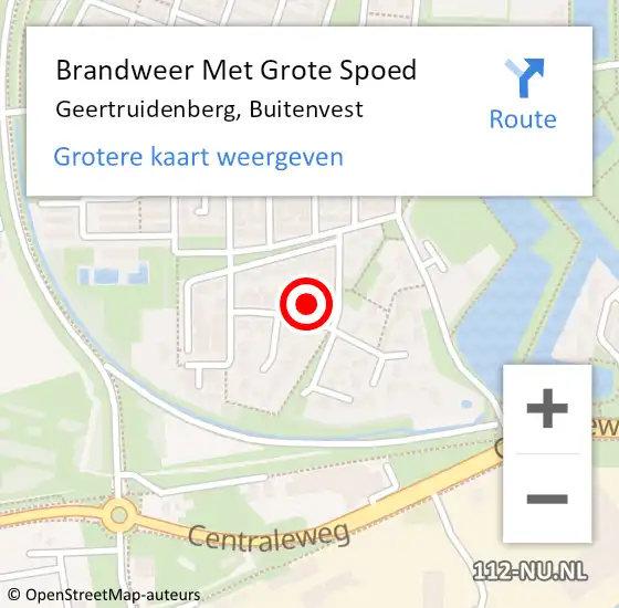 Locatie op kaart van de 112 melding: Brandweer Met Grote Spoed Naar Geertruidenberg, Buitenvest op 22 januari 2022 10:27