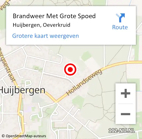 Locatie op kaart van de 112 melding: Brandweer Met Grote Spoed Naar Huijbergen, Oeverkruid op 22 januari 2022 17:33