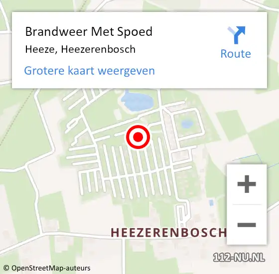 Locatie op kaart van de 112 melding: Brandweer Met Spoed Naar Heeze, Heezerenbosch op 22 januari 2022 20:33