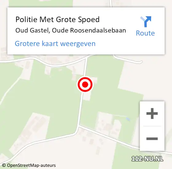 Locatie op kaart van de 112 melding: Politie Met Grote Spoed Naar Oud Gastel, Oude Roosendaalsebaan op 23 januari 2022 02:40