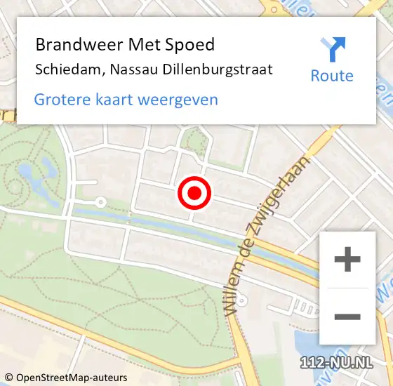 Locatie op kaart van de 112 melding: Brandweer Met Spoed Naar Schiedam, Nassau Dillenburgstraat op 23 januari 2022 08:40