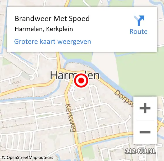 Locatie op kaart van de 112 melding: Brandweer Met Spoed Naar Harmelen, Kerkplein op 23 januari 2022 14:49