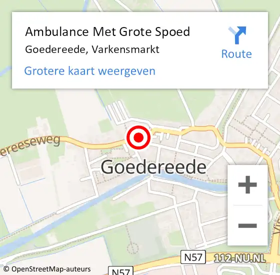 Locatie op kaart van de 112 melding: Ambulance Met Grote Spoed Naar Goedereede, Varkensmarkt op 23 januari 2022 15:59