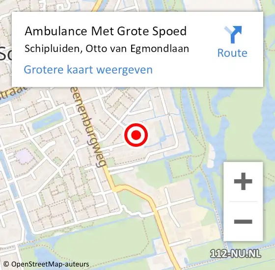 Locatie op kaart van de 112 melding: Ambulance Met Grote Spoed Naar Schipluiden, Otto van Egmondlaan op 23 januari 2022 18:07