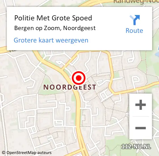 Locatie op kaart van de 112 melding: Politie Met Grote Spoed Naar Bergen op Zoom, Noordgeest op 23 januari 2022 20:28