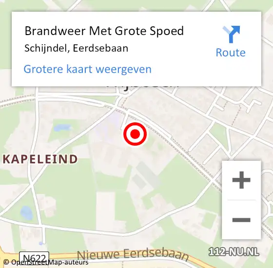 Locatie op kaart van de 112 melding: Brandweer Met Grote Spoed Naar Schijndel, Eerdsebaan op 24 januari 2022 01:08